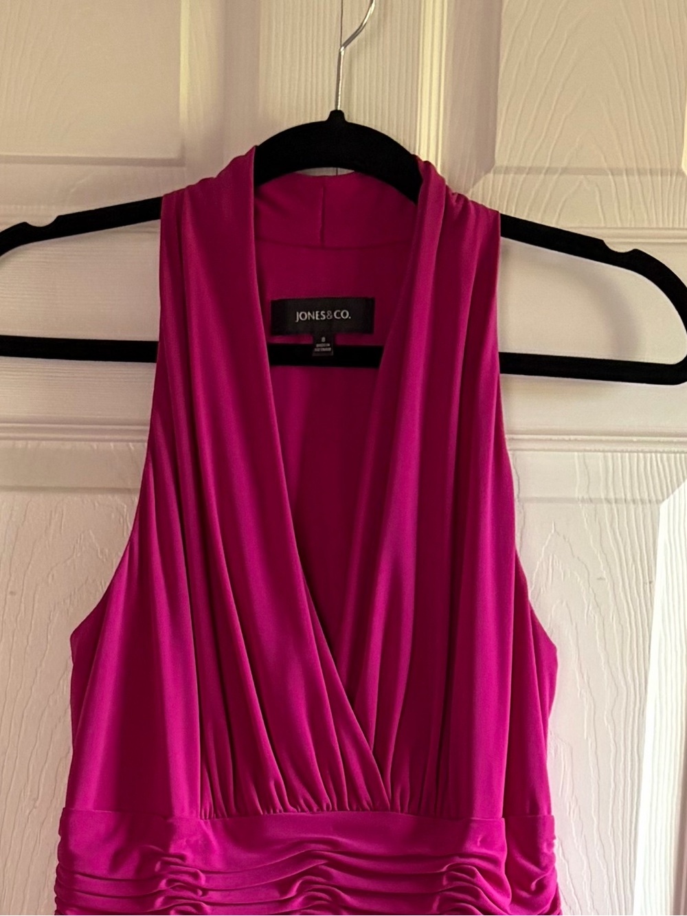 Women's Fuchsia Wrap-Front Dress
